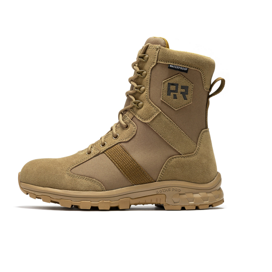 ROCKROOSTER Colmar Coyote 8 inch Suede Leather Waterproof Tactical &amp; Military Boots AB500