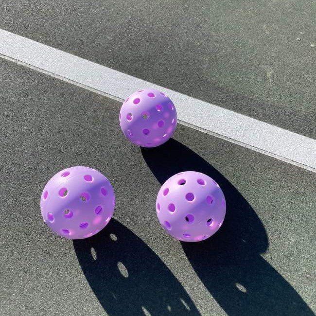 LUXE Purple Pickleballs - Pack of 3