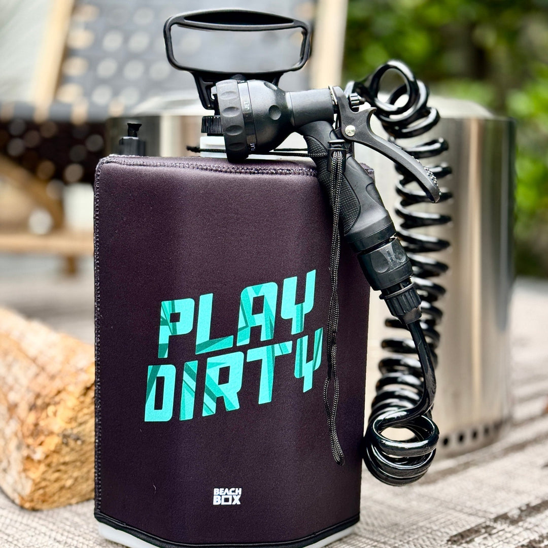 BeachBox Portable Shower Tank - 'Play Dirty' / Black