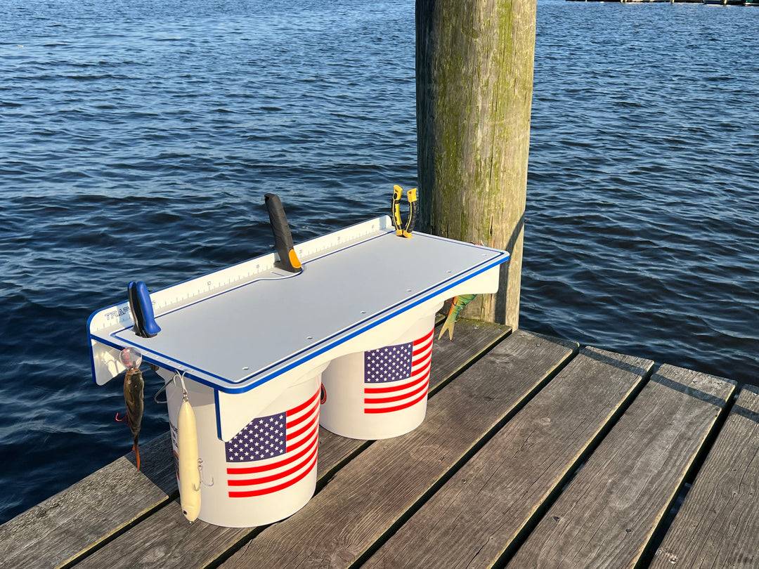 TRAPSKI Premium Double Bucket 33" Raised Fillet Table Cutting Board | Made in the USA