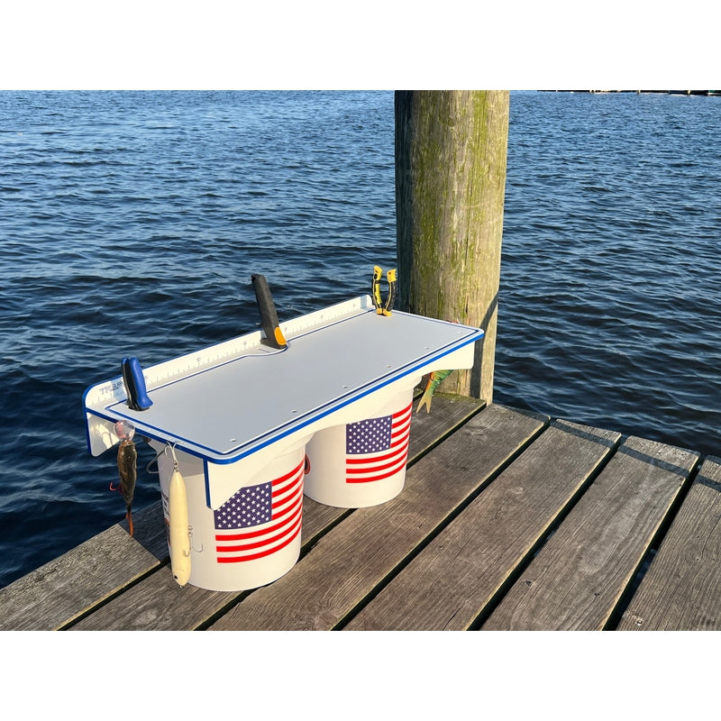 Made in the USA | Premium Double Bucket 33" Raised Fillet Table Cutting Board