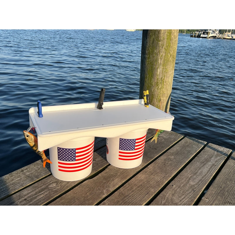 Made in the USA | Premium Double Bucket 33" Raised Fillet Table Cutting Board