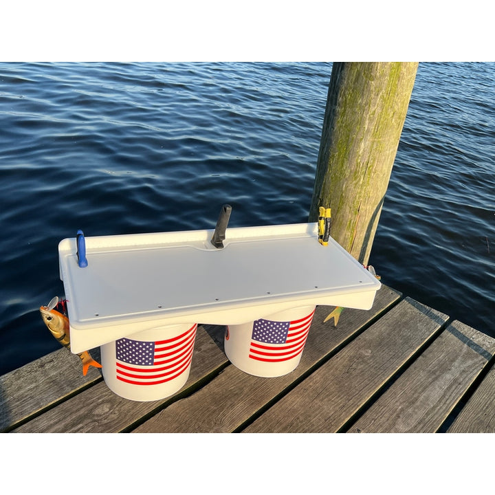 Made in the USA | Premium Double Bucket 33" Raised Fillet Table Cutting Board