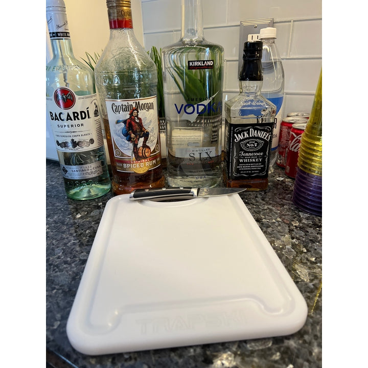 TRAPSKI Premium 1/2 Inch Thick HDPE Cutting Boards | Food-Grade Kitchen Prep Surface | Juice Grooves | Made in the USA