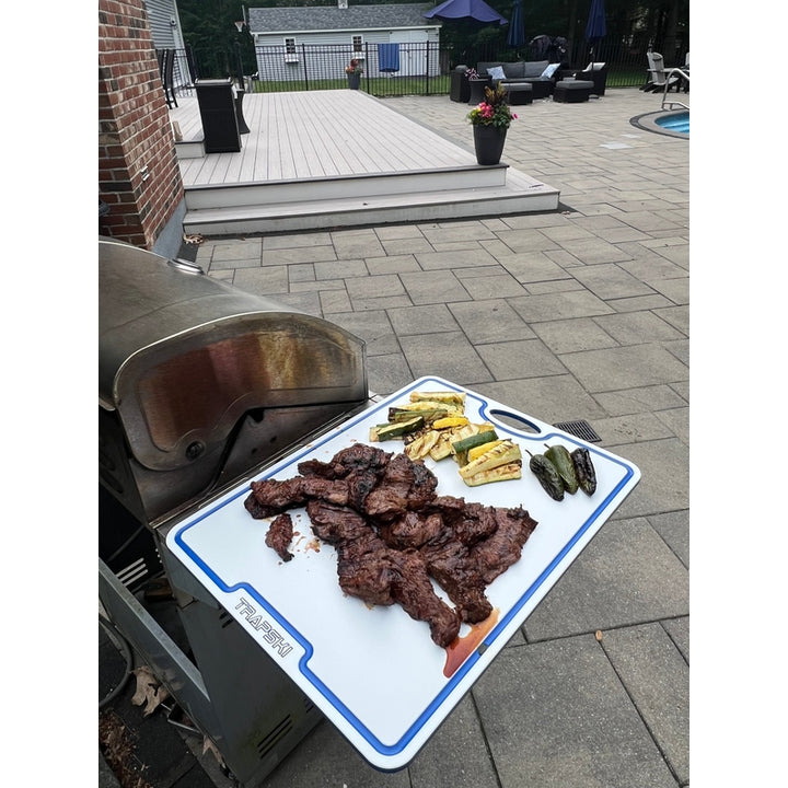 TRAPSKI Premium 1/2 Inch Thick HDPE Cutting Boards | Food-Grade Kitchen Prep Surface | Juice Grooves | Made in the USA
