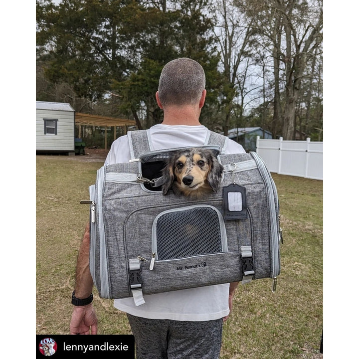 Mr. Peanut's Monterey Series Airline Compliant Horizontal Backpack Pet Carrier