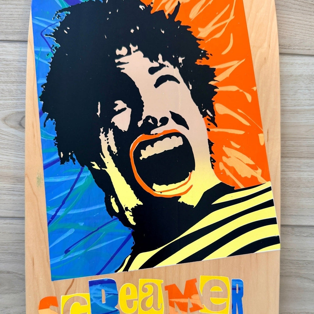 Hand-Painted Screamer Skateboard Deck - Brand-X
