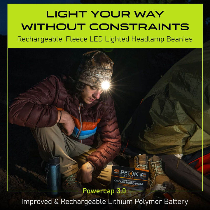 Panther Vision POWERCAP 3.0 Lighted Headlamp Fleece Beanies Rechargeable LED - 150 Lumens