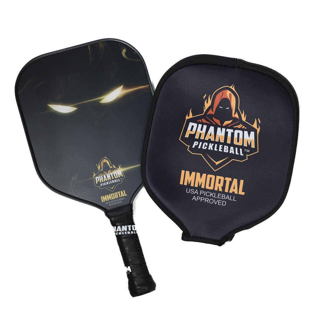 PHANTOM IMMORTAL 16MM T800 Carbon Fiber Pickleball Pro Paddle with Cover