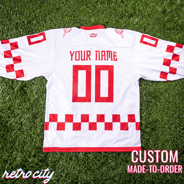 Personalized Pizza Planet Hockey Fan Jersey