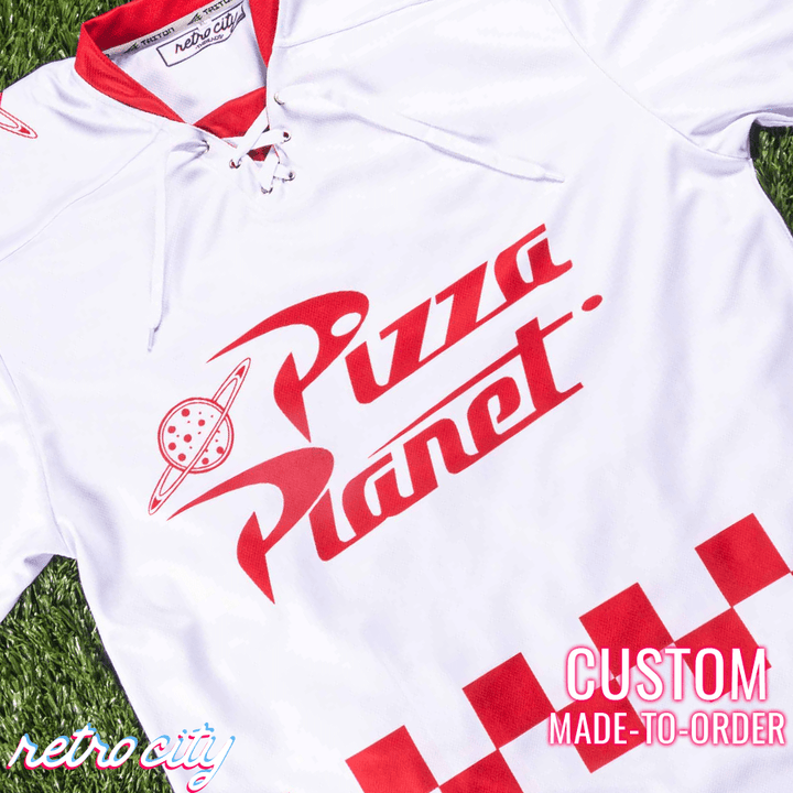 Personalized Pizza Planet Hockey Fan Jersey