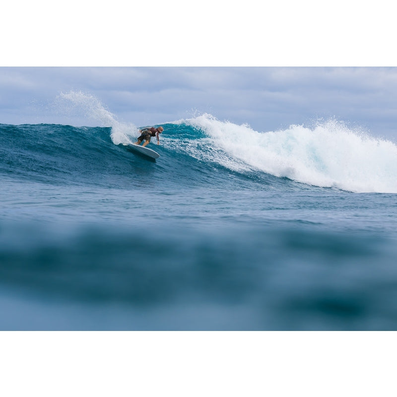 WAIHANA Maroon Carvico Hooded Surf Rash Guard