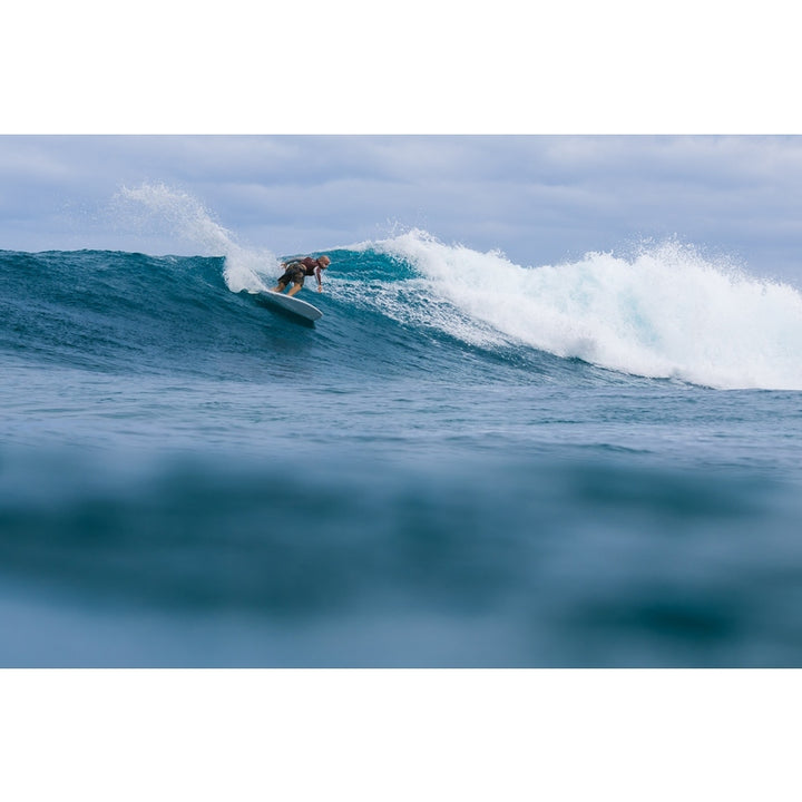 WAIHANA Maroon Carvico Hooded Surf Rash Guard