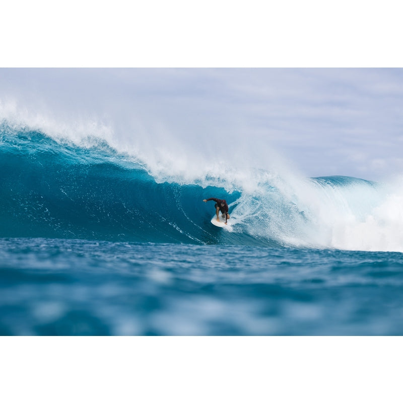 WAIHANA Maroon Carvico Hooded Surf Rash Guard