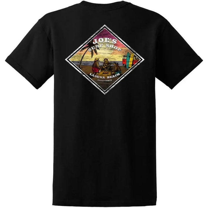 Joe's Surf Shop 3 Bears On A Beach Heavyweight Cotton Tee