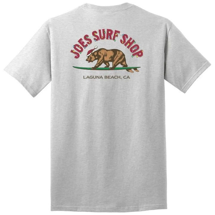 Joe's Surf Shop Christmas Surfing Bear Heavyweight Tee