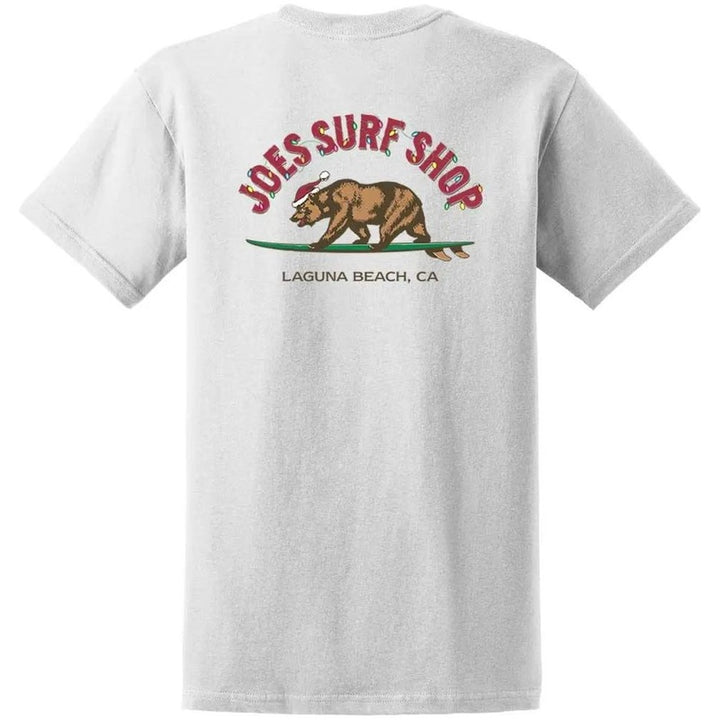 Joe's Surf Shop Christmas Surfing Bear Heavyweight Tee