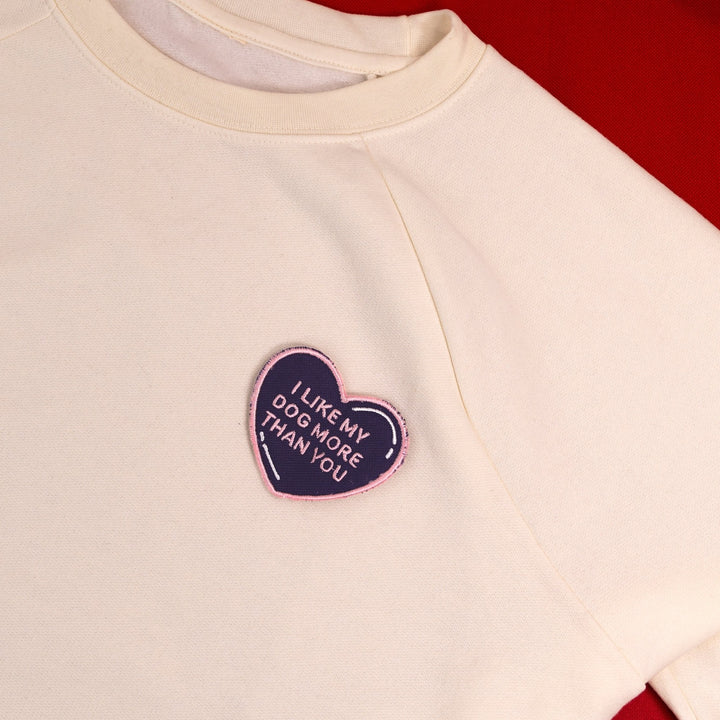 K9 Sport Sack I Like My Dog More Than You Heart Patch