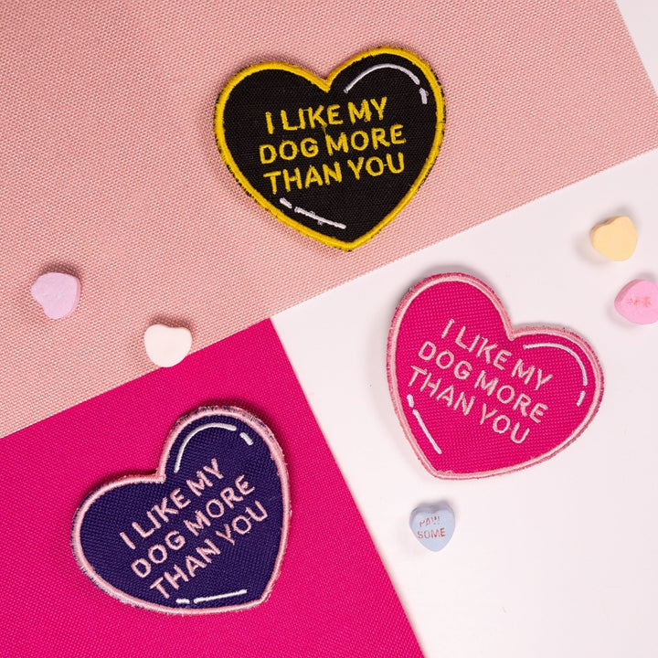 K9 Sport Sack I Like My Dog More Than You Heart Patch