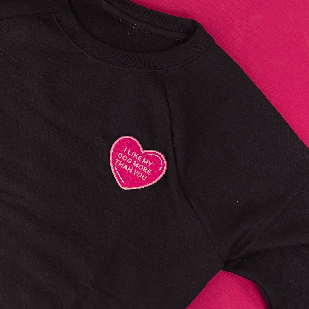 K9 Sport Sack I Like My Dog More Than You Heart Patch