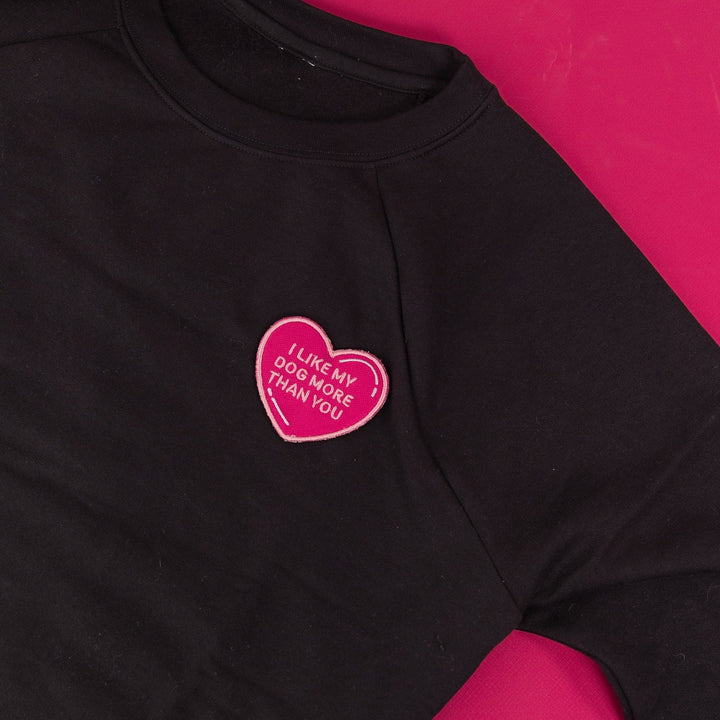 K9 Sport Sack I Like My Dog More Than You Heart Patch