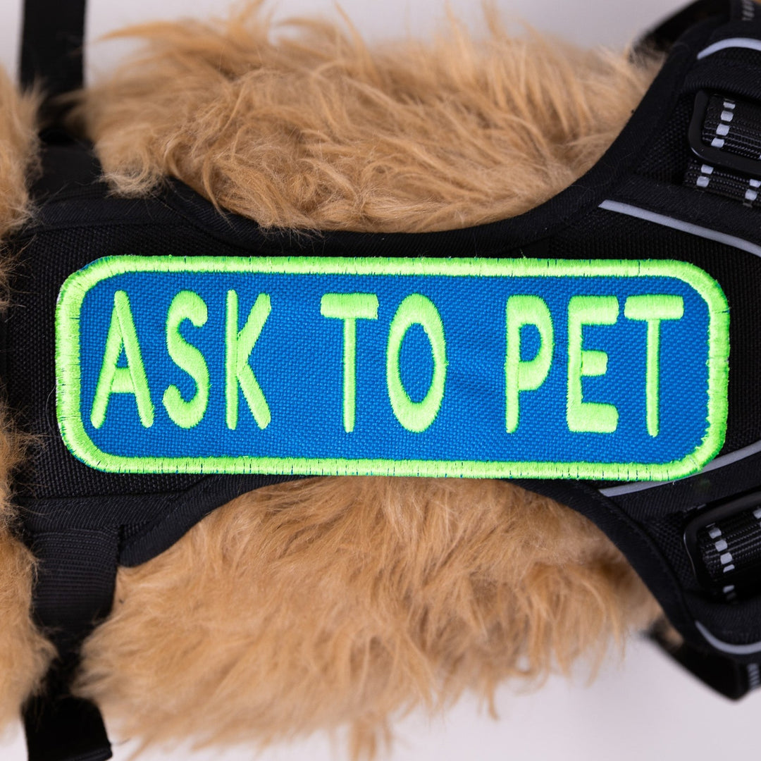 K9 Sport Sack Ask to Pet 2x6 Patch