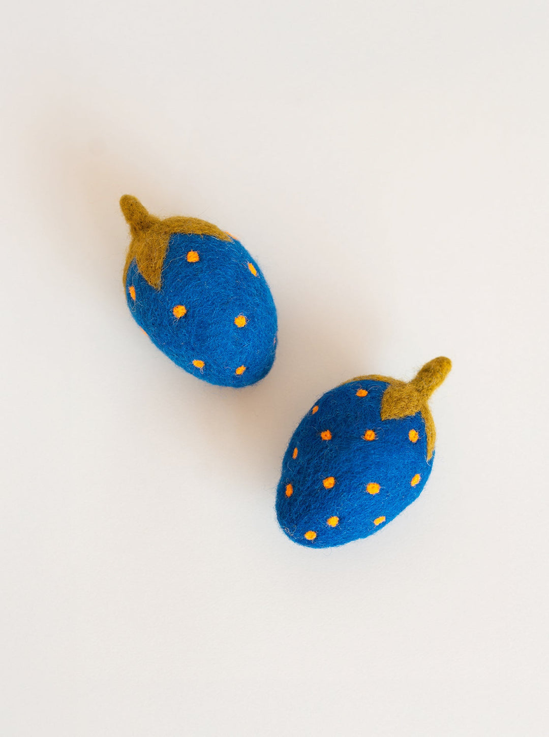Blue Wool Strawberry Cat Toy Set for Fun Playtime