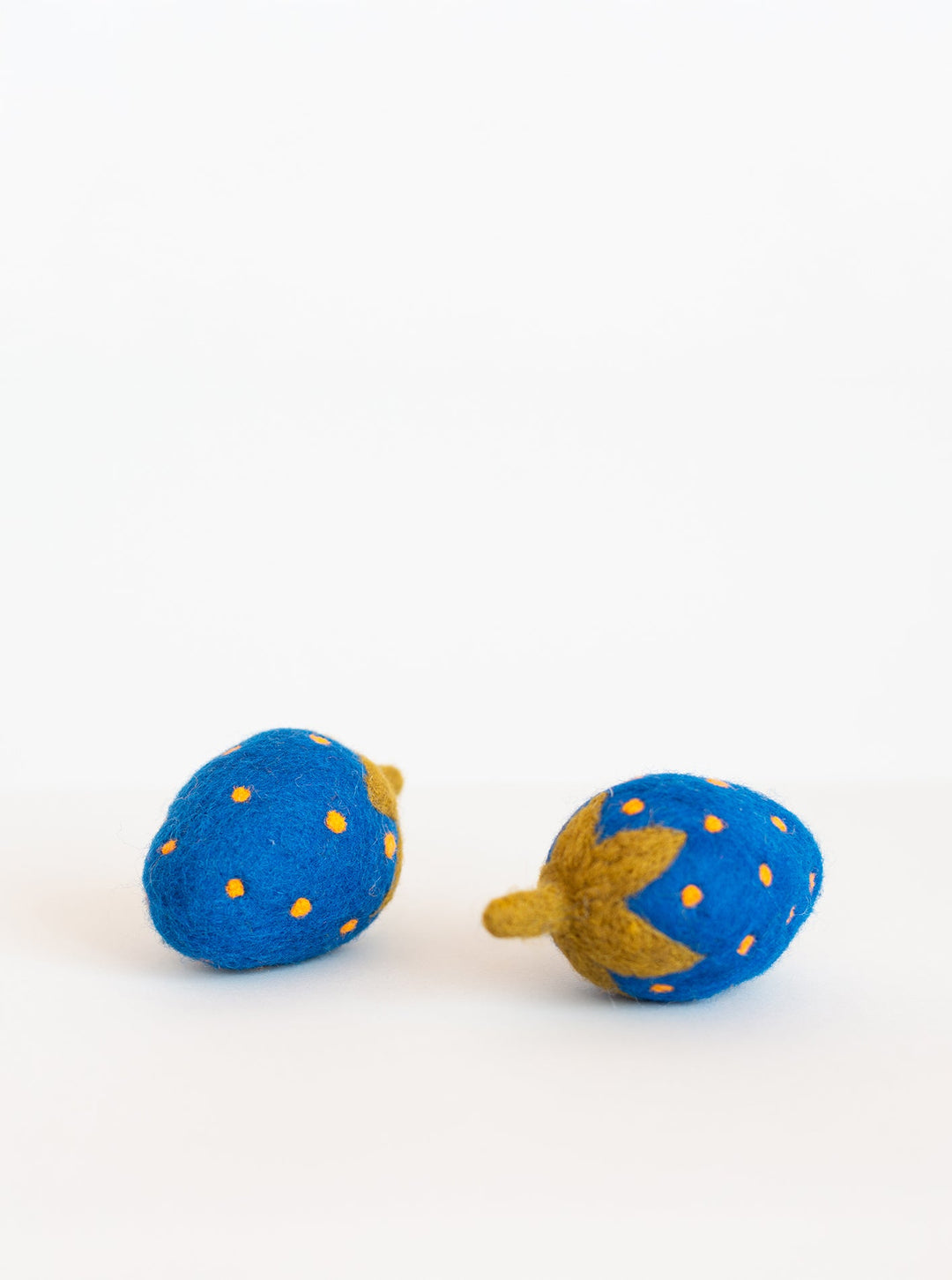 Blue Wool Strawberry Cat Toy Set for Fun Playtime