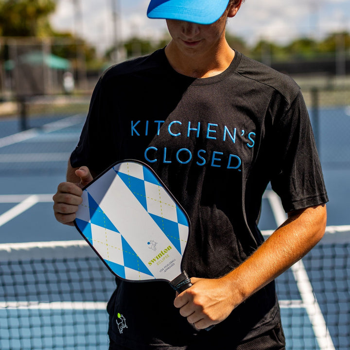 Swinton Pickleball Men's Kitchen's Closed Performance Shirt Black