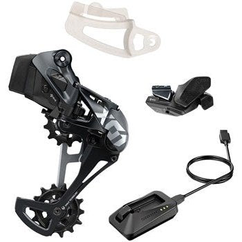 SRAM X01 Eagle AXS Upgrade Kit - Rear Derailleur for 52t Max, Battery, Eagle AXS Rocker Paddle Controller with Clamp, Charger/Cord, Lunar