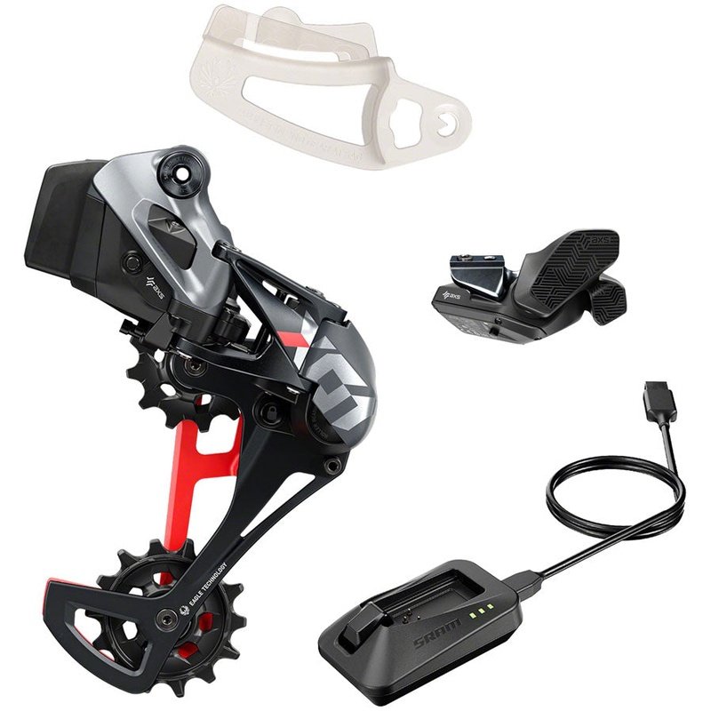 SRAM X01 Eagle AXS Upgrade Kit - Rear Derailleur for 52t Max, Battery, Eagle AXS Rocker Paddle Controller with Clamp, Charger/Cord, Lunar