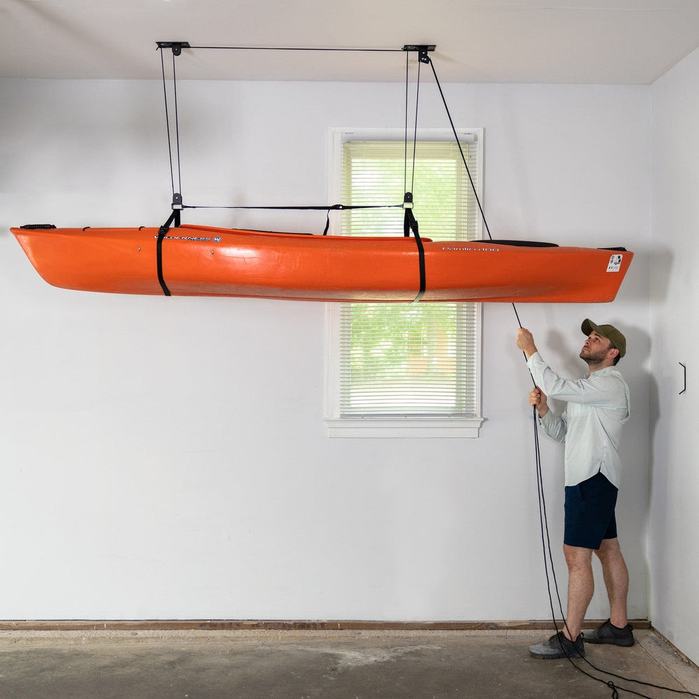 Overhead Kayak Storage Solution for Easy Storage