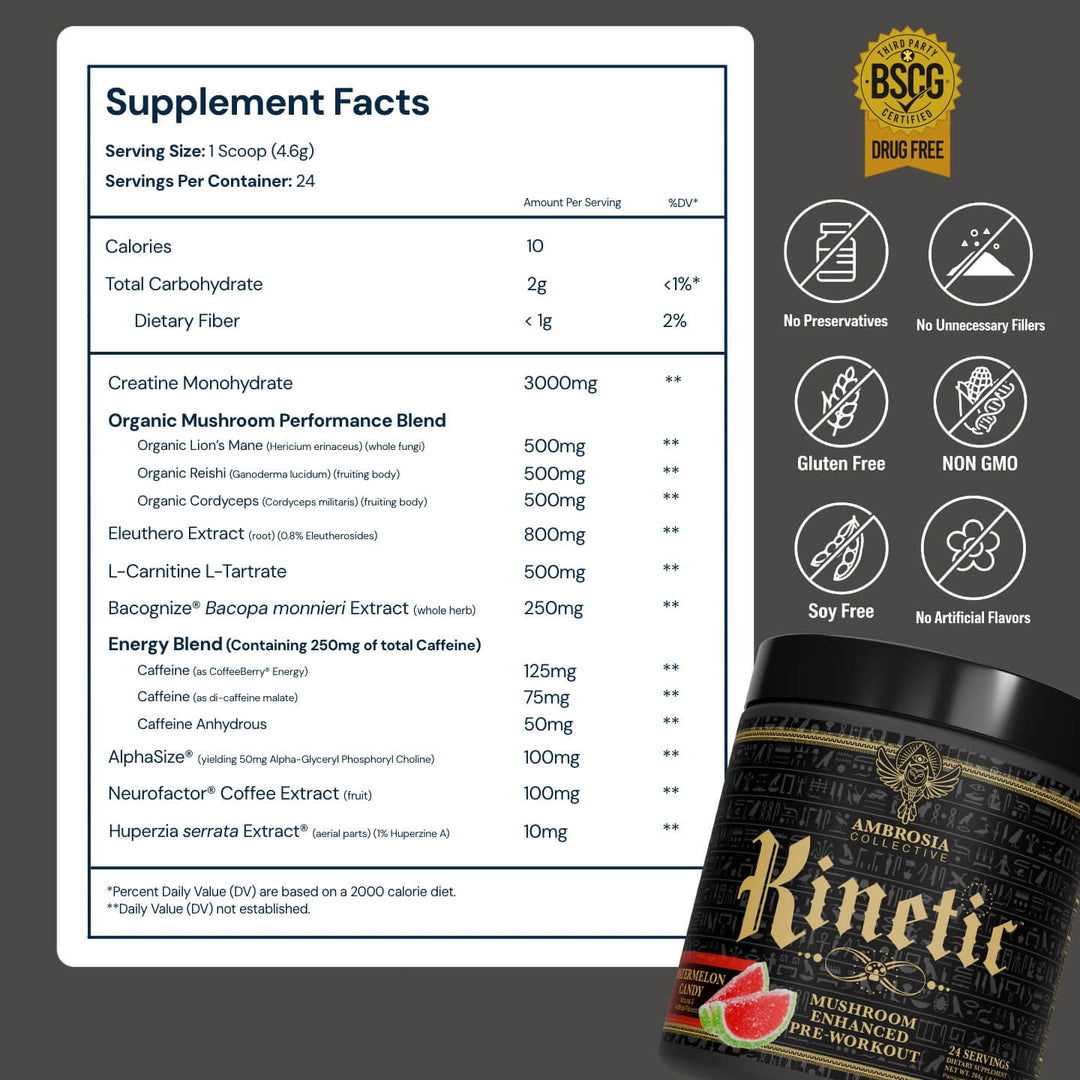 Kinetic™ - Mushroom Enhanced Pre-Workout Supplement