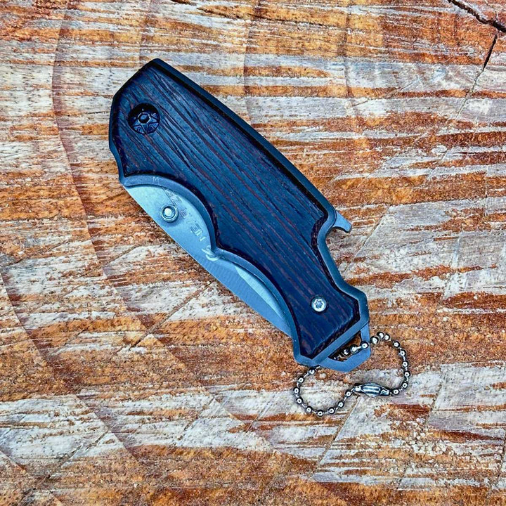 Near Zero Outdoor Gear Pocket Knife - Wooden Warrior