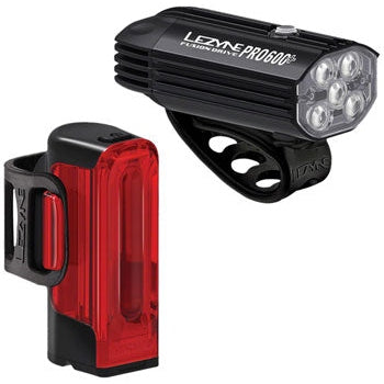 lezyne fusion drive pro 600+/strip 300+ light set