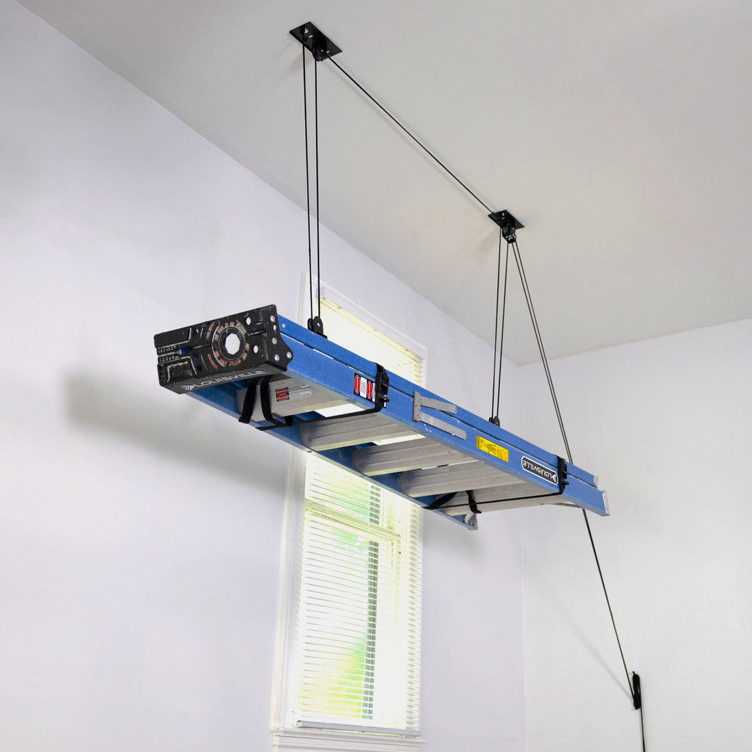 Garage Ladder Storage Hoist for Easy Ceiling Storage