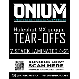 Onium Holeshot laminated tear-offs