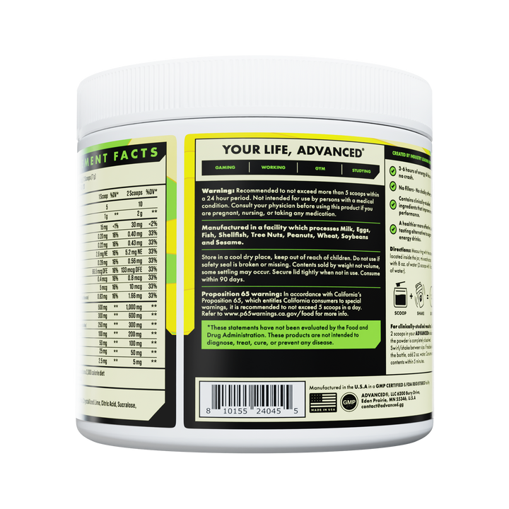 ADVANCED Lemon Lime Drink Mix