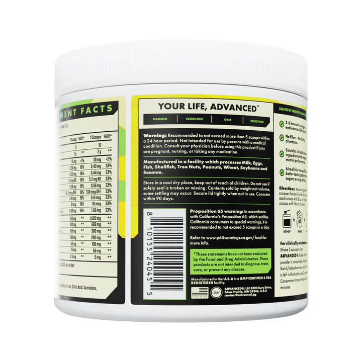 ADVANCED Lemon Lime Drink Mix