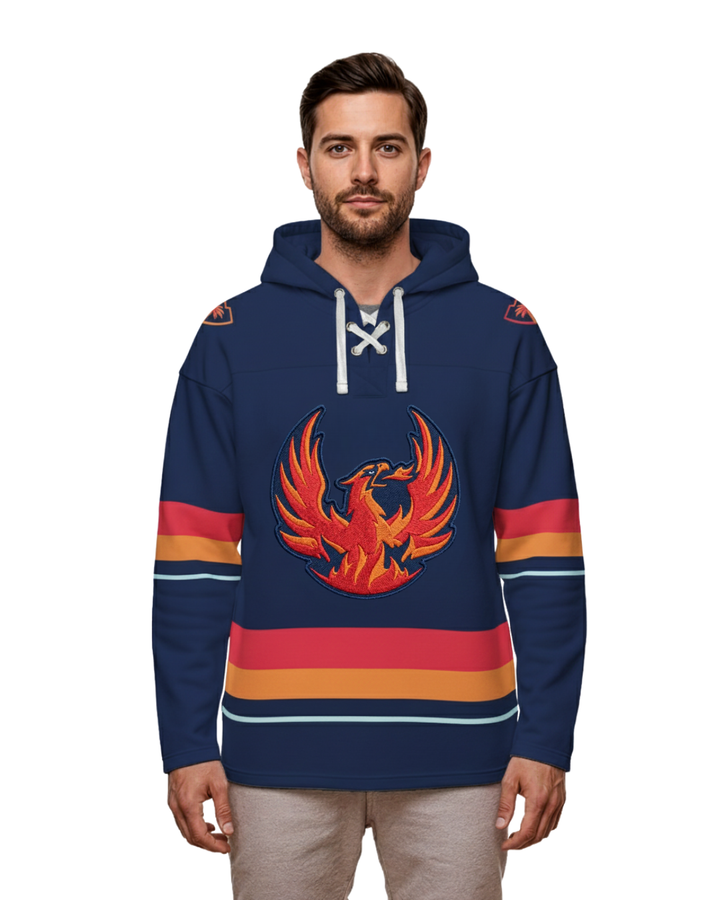 Coachella Valley Firebirds Hockey Hoodie with Lace Design