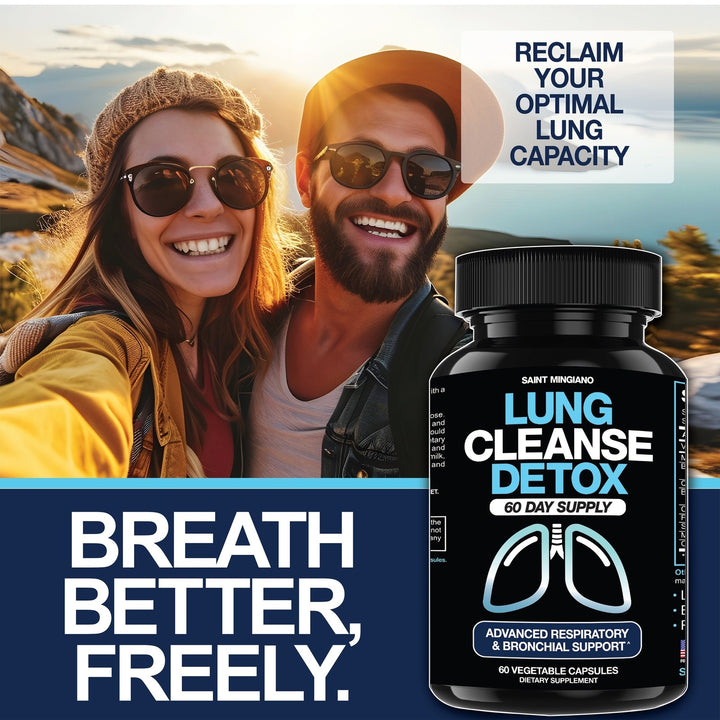 Lung Cleanse Detox, 60 Day Cleanse - Supports Lung Health Within Bronchial & Respiratory Systems