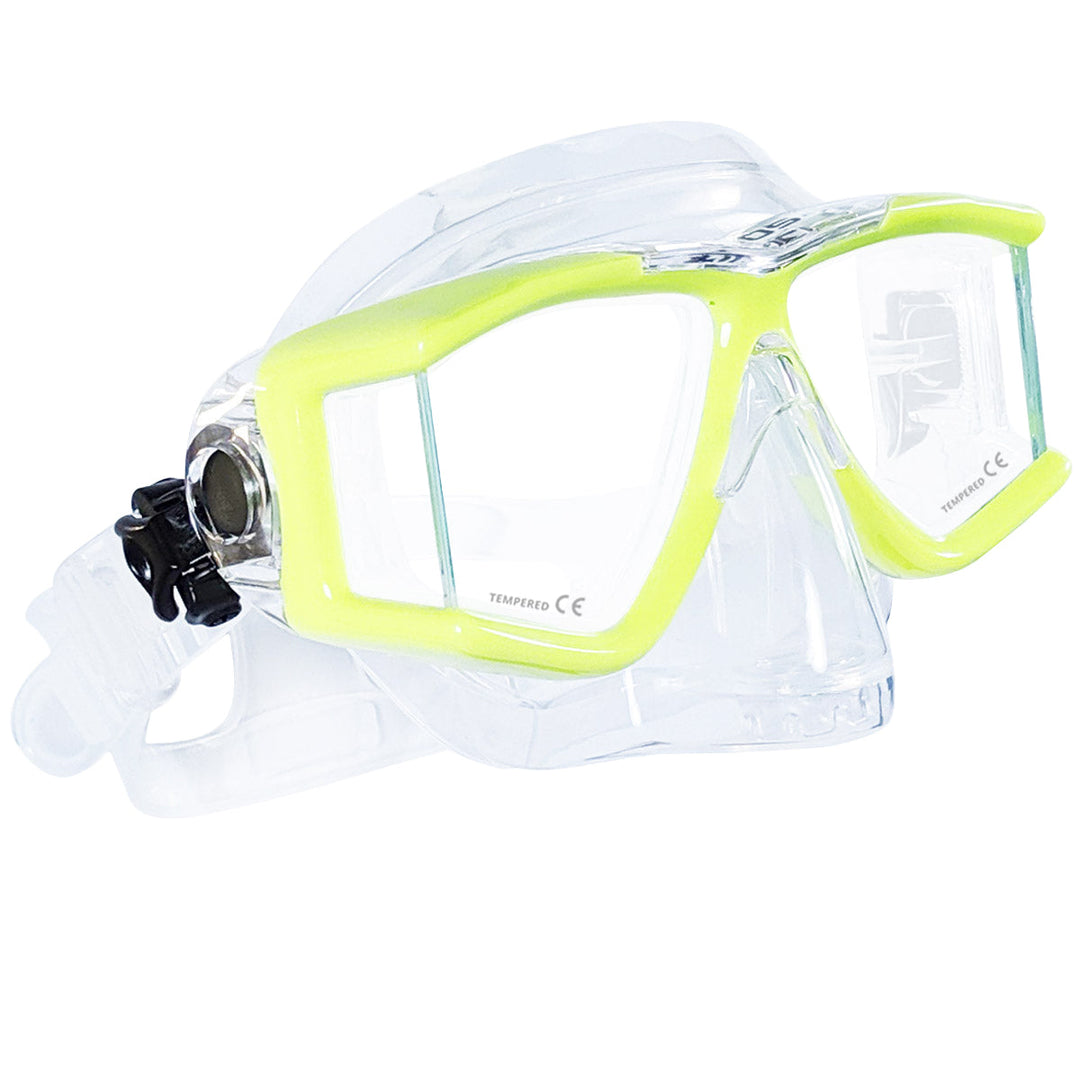 Double Lens Panoramic Mask for Underwater Vision