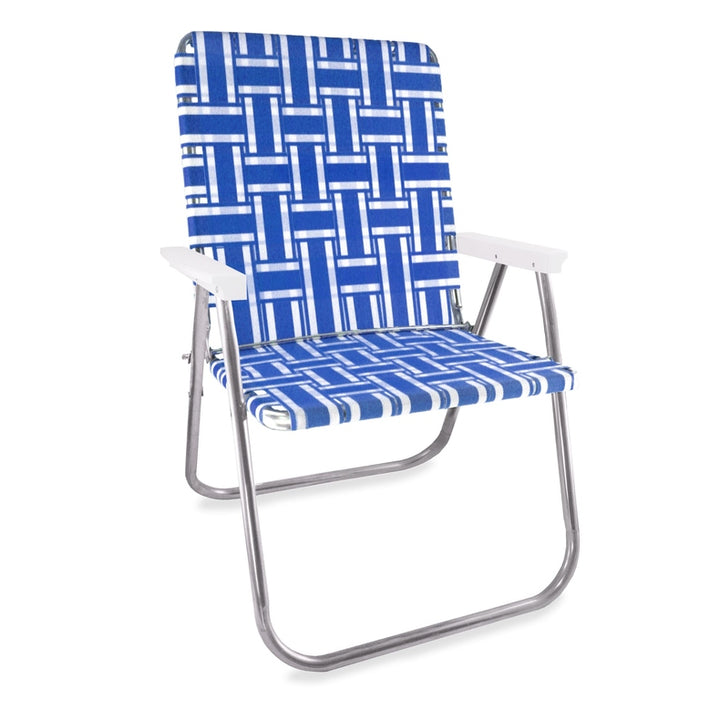 Lawn Chair USA Blue and White Stripe Magnum Chair