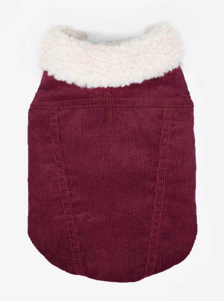 Stylish Corduroy Dog Coat for Fall Comfort