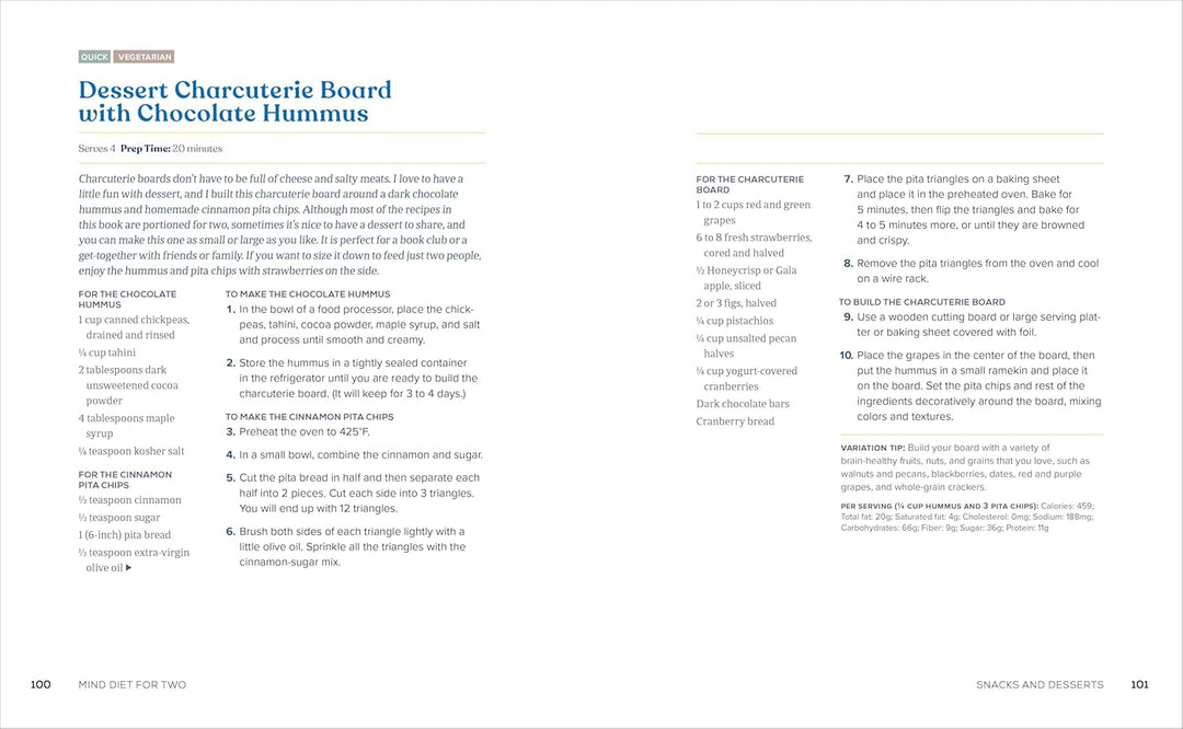 MIND Diet for Two: 65 Perfectly Portioned Recipes to Boost Your Brain Health Spiral Bound