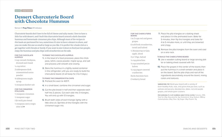 MIND Diet for Two: 65 Perfectly Portioned Recipes to Boost Your Brain Health Spiral Bound