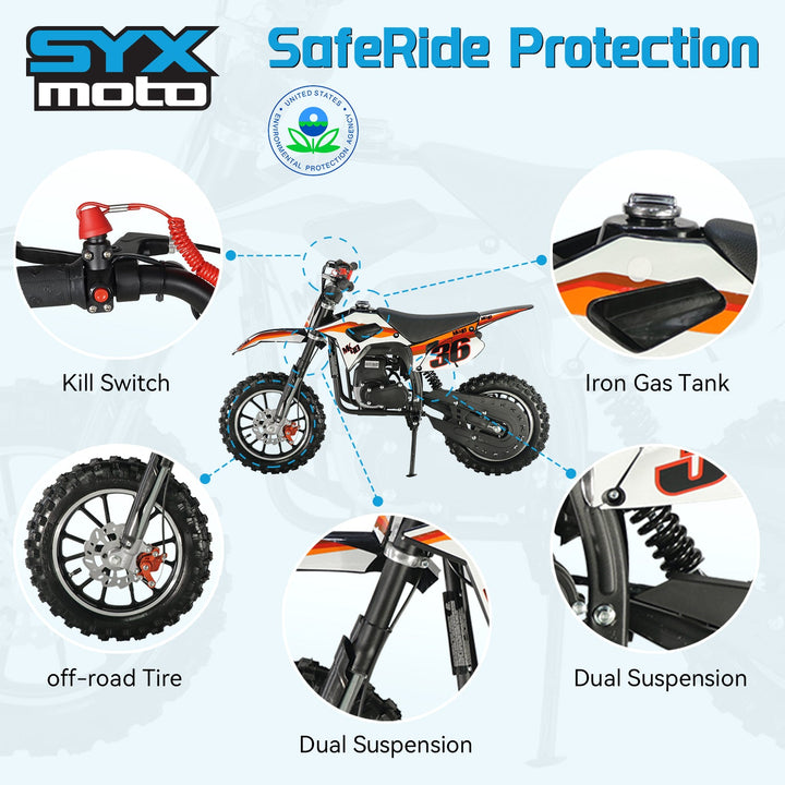 40cc 4-Stroke Kids Mini Dirt Bike for Young Riders