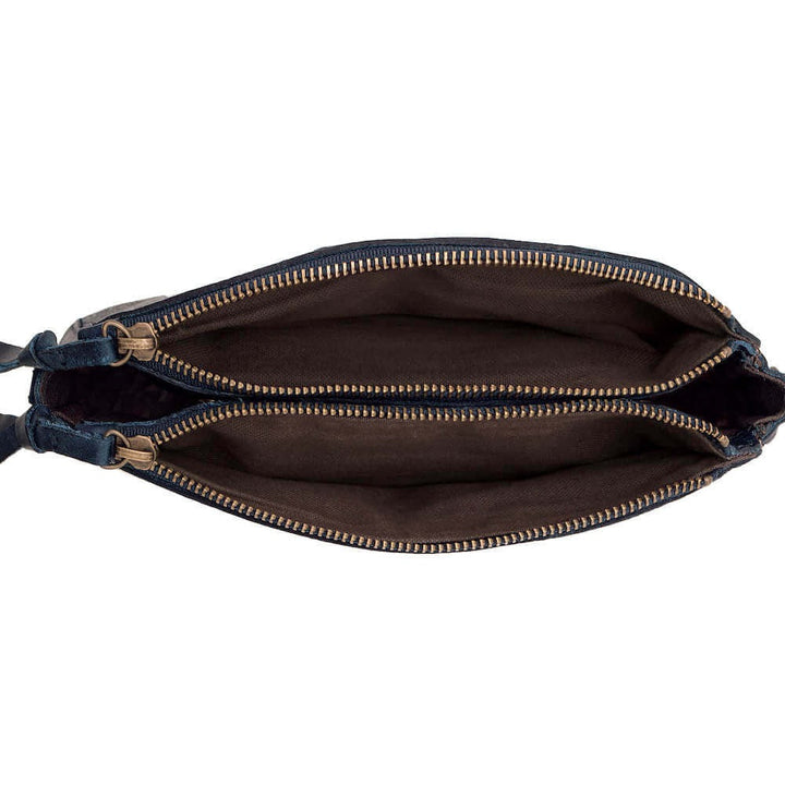 Tooled Leather Crossbody Bag