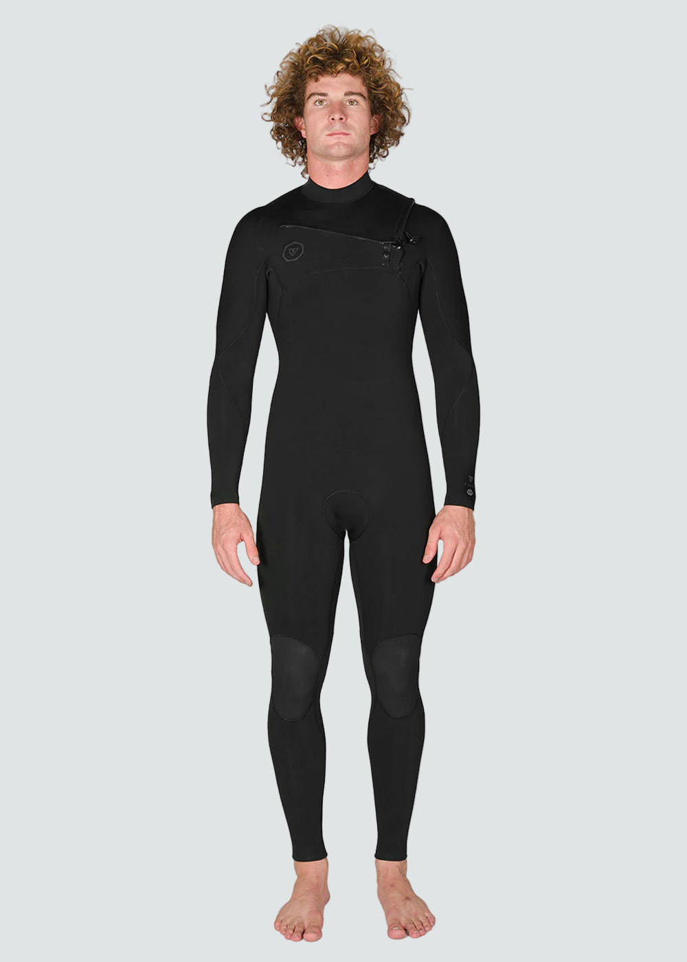 7 Seas 4-3 Full Chest Zip Wetsuit- Tonal Logos
