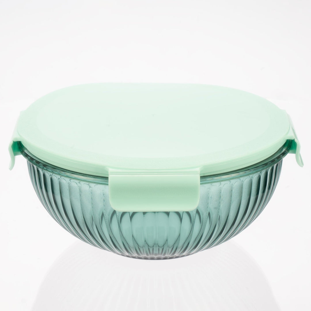 Borosilicate Glass Mixing Bowl Set- Diamond Blue W/ Handle